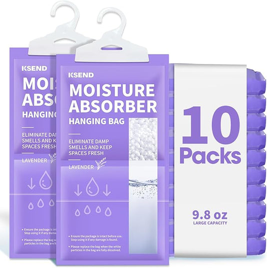 Moisture Absorbers 10 Pack, 9.8 Oz Compact Dehumidifier Bags & Packs, Moisture by Ksend