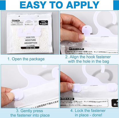 Nuanchu 30 Pack 500 ml Moisture Absorber Hanging Closet Dehumidifier Bags - Image 6