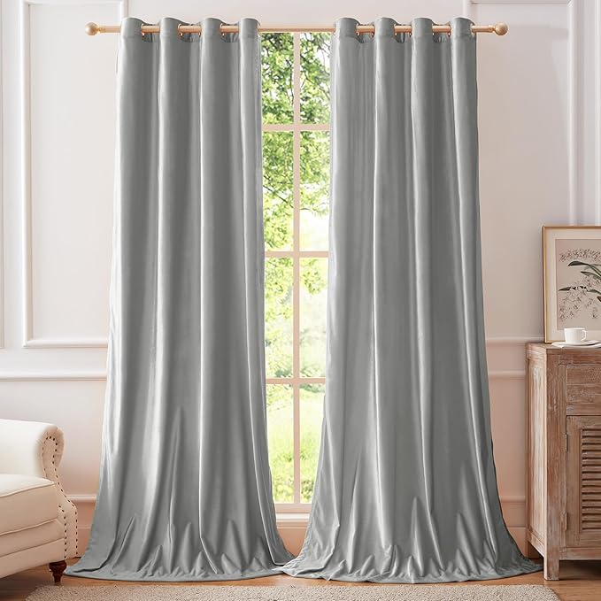 BULBUL Velvet Curtains 120 inch Length by ModernShinyVelvetCurtains