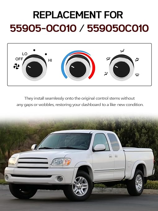 Upgraded 3PCS Toyota Tundra AC Knobs Compatible - Image 5