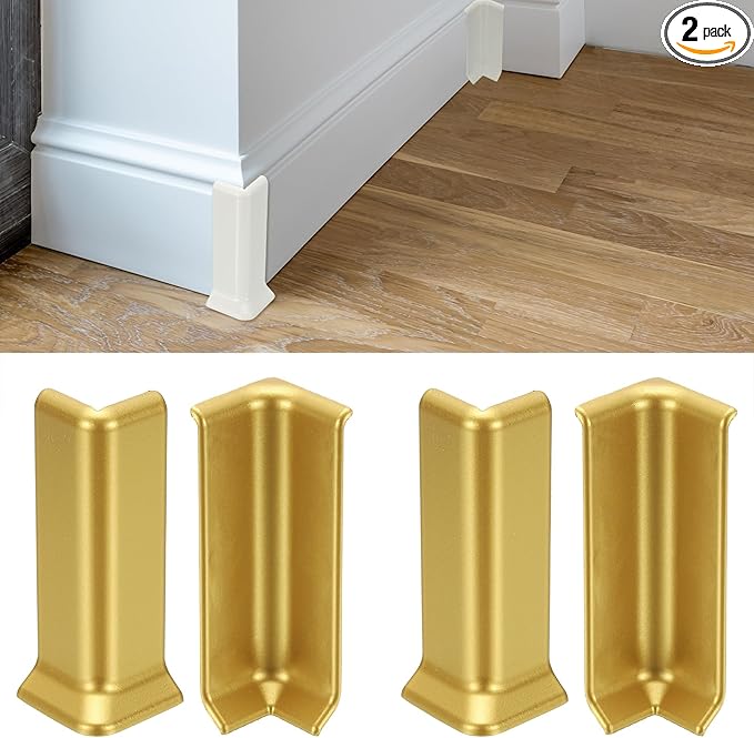uxcell Self Adhesive Baseboard Corner Blocks, 4.07 Inch Wall Edge Corner by uxcell