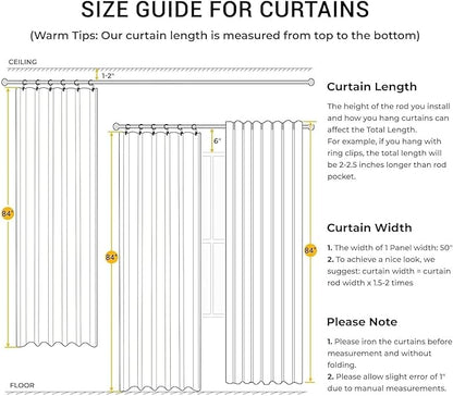 INOVADAY Thermal Sliding Door Curtains 100% Blackout Curtains - Image 7