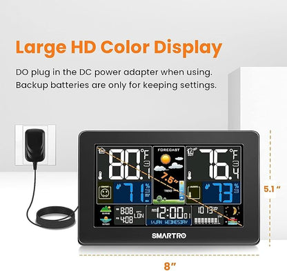 SMARTRO Weather Station Wireless Indoor Outdoor Thermometer - Image 4