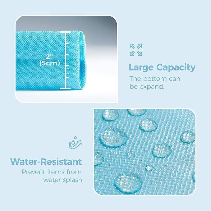 pack all Water-resistant Material Zipper Pouch, Mesh Zipper Bag - Image 4