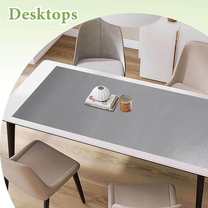 Shelf Liners for Kitchen Cabinets 12in x 30FT Non Adhesive Drawer Liner Grey - Image 7