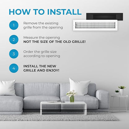 Aluminum 22 x 4 Inch Air Vent Covers Wall AC Grille – Premium Register Vent - Image 6