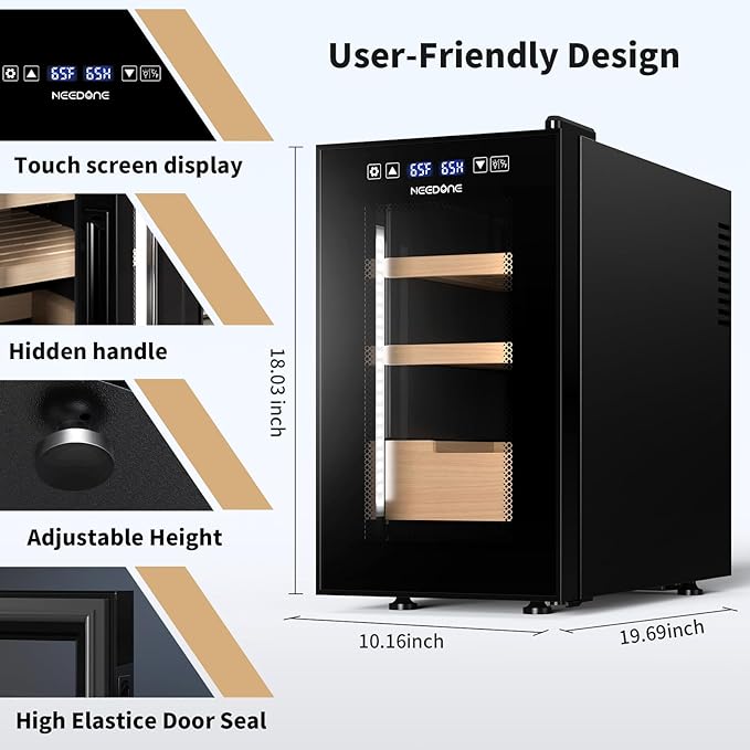 NEEDONE 23L Pro 1S Electric Cigar Humidor, Smart Humidity & Temp Quiet Control - Image 8
