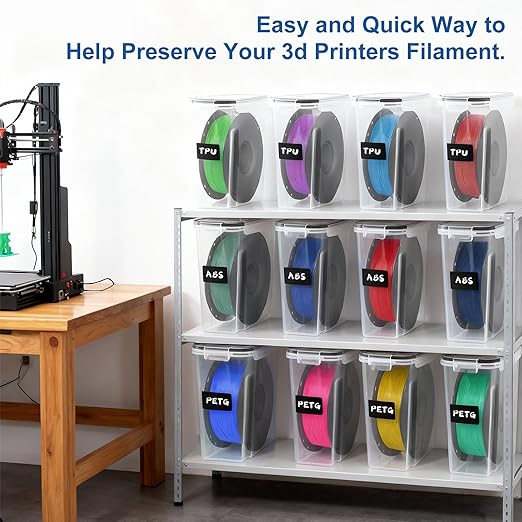 3D Printer Filament Dry Box, Transparent Dust-Proof Organizer - Image 7