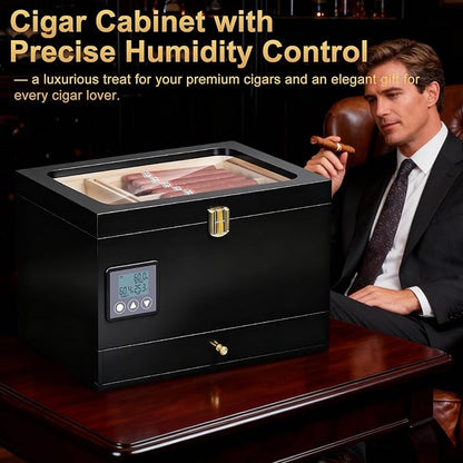 Electric Humidor Cabinet with Precision Humidity Control & Digital Display | - Image 7