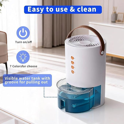Dehumidifiers for Home, 60 Oz Small Dehumidifier for Basement. Portable - Image 4