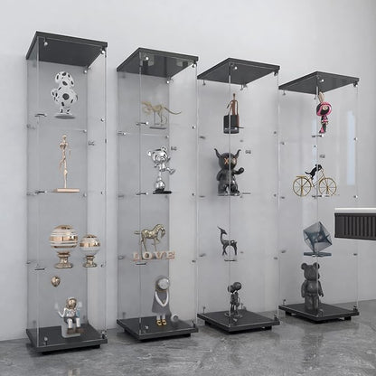 Yoluckea 4 Shelves Glass Display Cabinet - Image 5