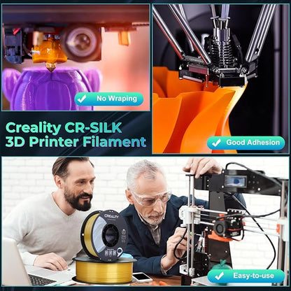 Creality Silk PLA Filament Multicolor, Silky 3D Printer Filament 1.75mm - Image 3