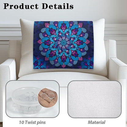 Mandala Pattern Headrest Cover for Recliner Machine Washable Fabric Headrest - Image 4