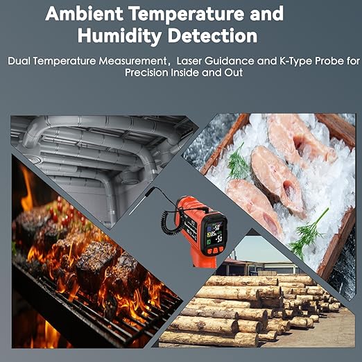 Laser Thermometer -58°F to 1796°F, Dual-Mode Infrared Thermometer Temperature - Image 6