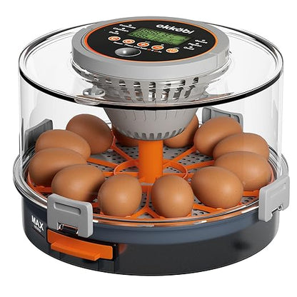 12 Egg Incubator with Automatic Egg Turning and Humidity Control – Temperature by OKK%C3%96BI