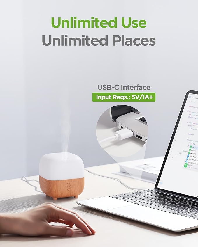 InnoGear 150ml Essential Oil Diffuser, 5-in-1 Diffusers - Image 4
