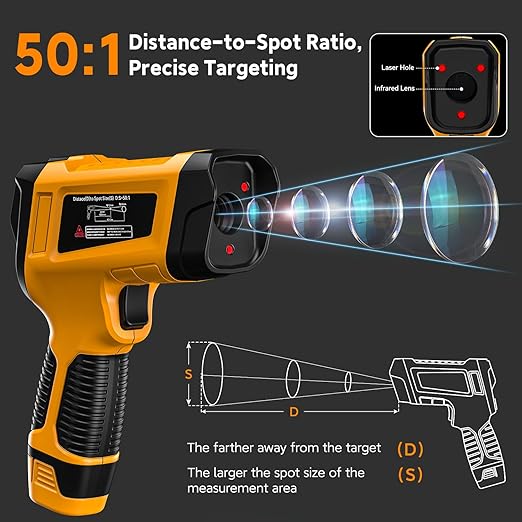 -58°F to 3992°F High-Temp Infrared Temperature Gun, Industrial Laser - Image 5