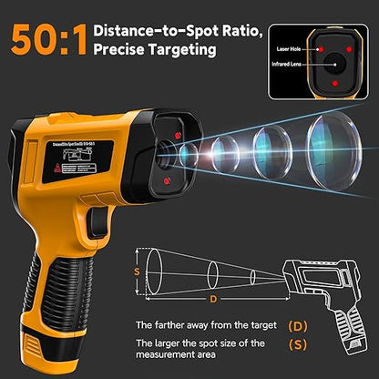 -58°F to 3992°F High-Temp Infrared Temperature Gun, Industrial Laser - Image 5