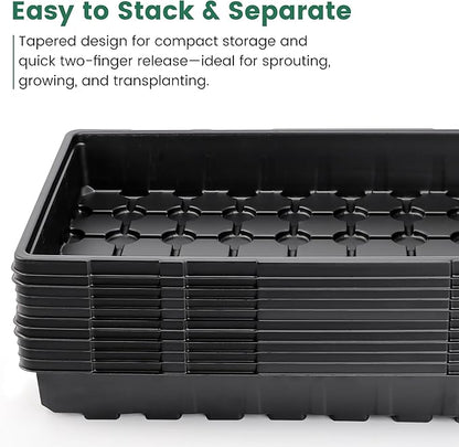 MIXC 10 Pack 1020 Seed Starter Trays, Extra Thick Heavy Duty Trays - Image 4
