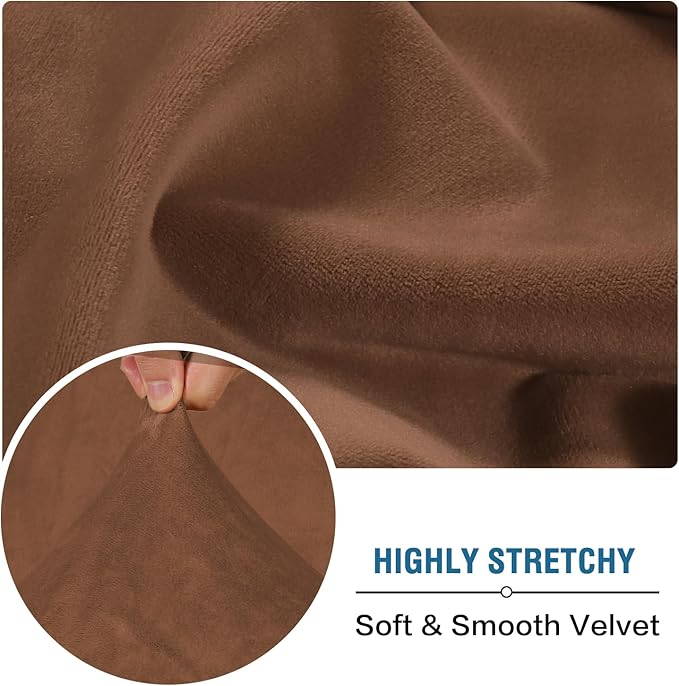 H.VERSAILTEX Velvet Stretch Individual Couch Cushion Cover Plush Slipcover - Image 5