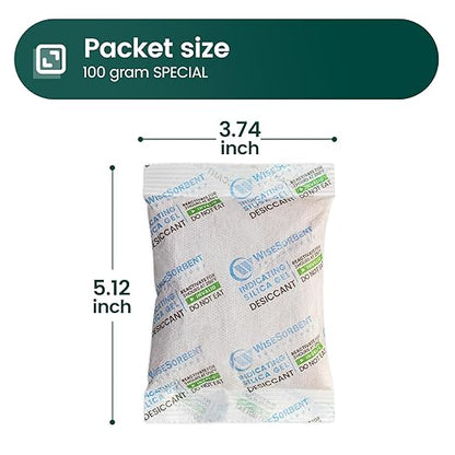 5Pcs 100g Rechargeable Desiccant Packs, Indicating Silica Gel Packets, Moisture - Image 4