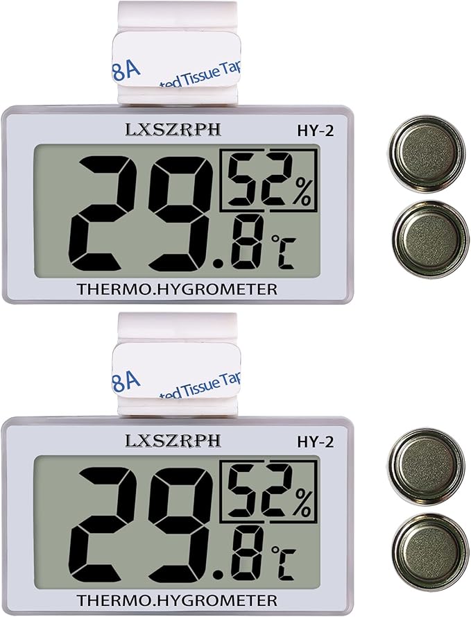 Reptile Hygrometer Thermometer, Digital Amphibian Hygrometer Thermometer by GXSTWU