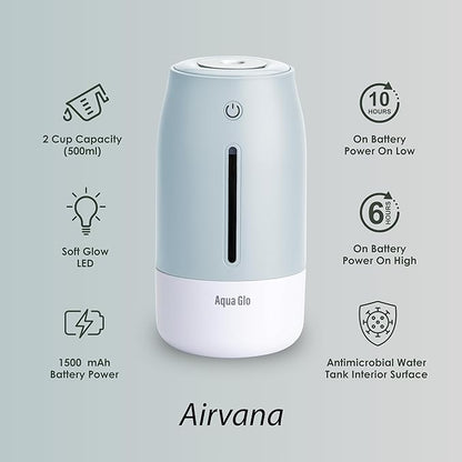 Aqua Glo Personal Humidifier – Ultrasonic Cool Mist, Rechargeable Battery - Image 4