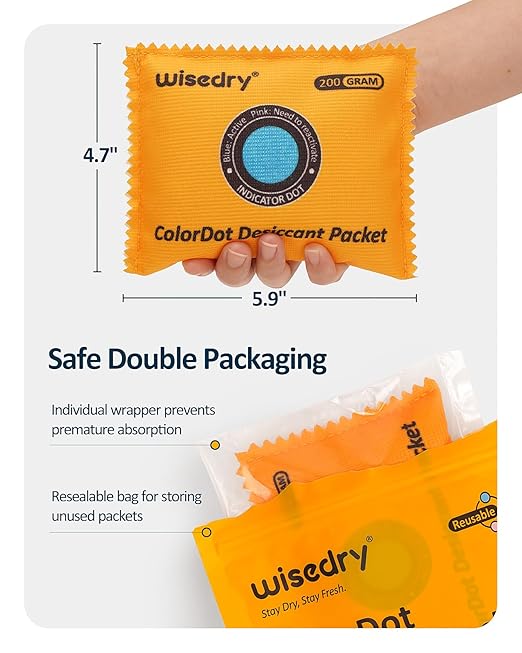 wisedry 200g Rechargeable Large Desiccant Packs - Image 6