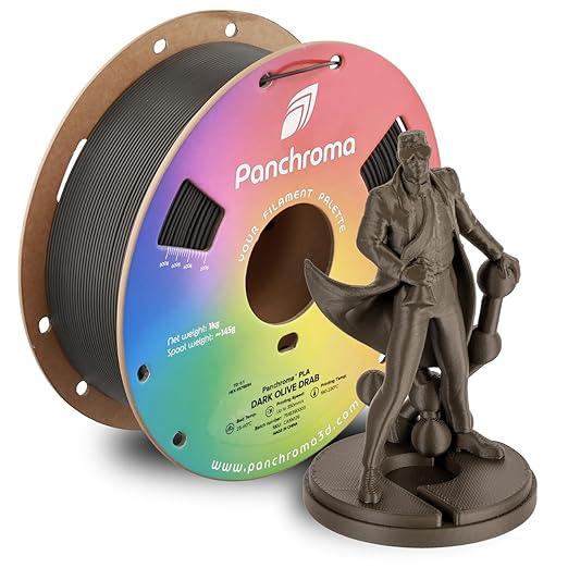 Panchroma PLA Dark Olive Drab 3D Printer Filament, 1kg Spool, High Speed by Polymaker