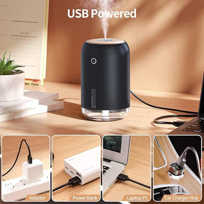 SmartDevil Portable Mini Humidifier, 500ml Desk Plant Humidifier, USB Personal - Image 4