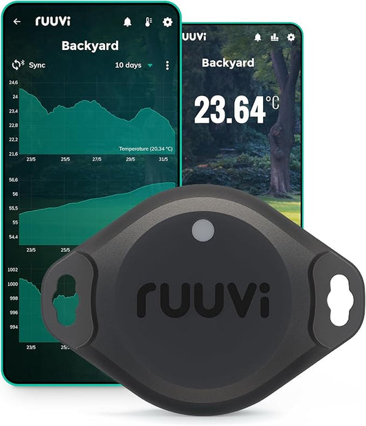 RuuviTag Pro 4in1 Wireless Bluetooth Temperature, Air Humidity, and Air by Ruuvi