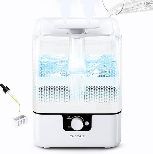CHIVALZ 6L Humidifiers for Bedroom Large Room Home, Cool Mist Top Fill by CHIVALZ