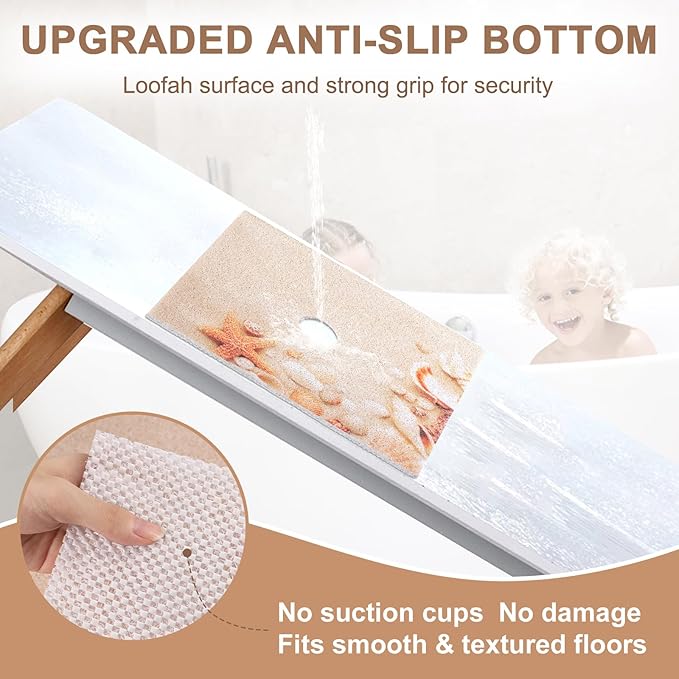 Square Shower Mat Non Slip: 24x24 Inch Extra Large Shower Mats - Image 4