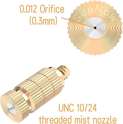 Brass Anti-drip Fogging Spray Head Outdoor Cooling System, 0.012" Orifice 10/24 - Image 4