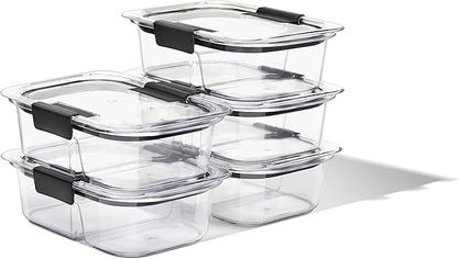 Rubbermaid Brilliance Meal Prep Containers, 2-Compartment Food Storage - Image 2