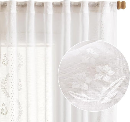 jinchan Belrose Linen Sheer Curtains - Image 7