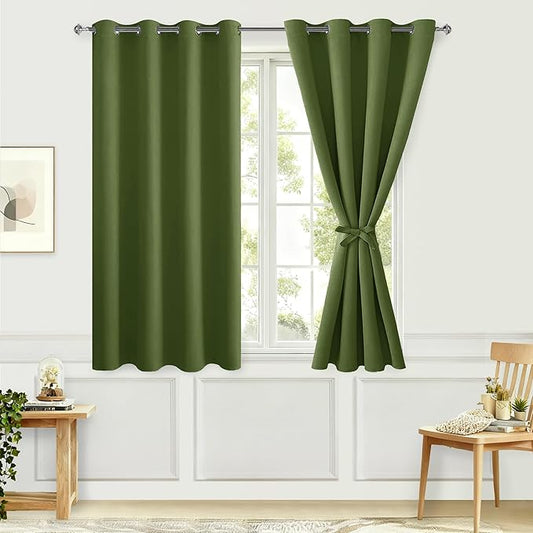Hiasan Blackout Curtains for Bedroom, 52 x 54 Inches Long by Hiasan