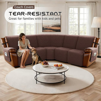 Arfntevss Waterproof Recliner Sectional Couch Covers - Image 7