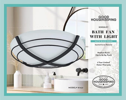 Good Housekeeping Kingsley Decorative 90 CFM 2.5 Sones Bathroom Ventilation - Image 2