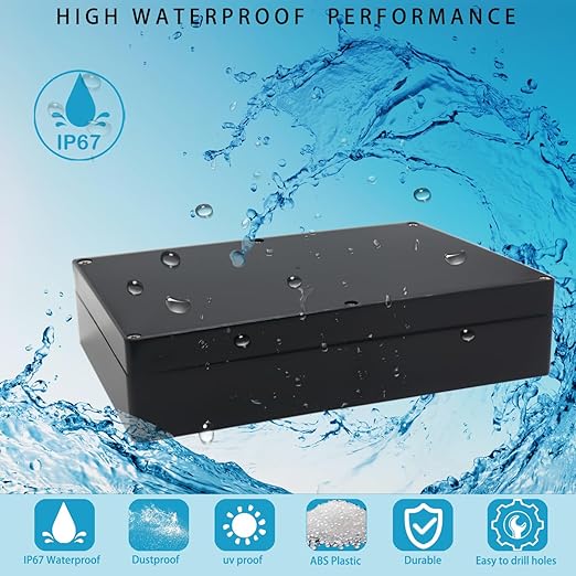 Watertight Junction Box, IP67 Waterproof Project Box Durable ABS Plastic - Image 7