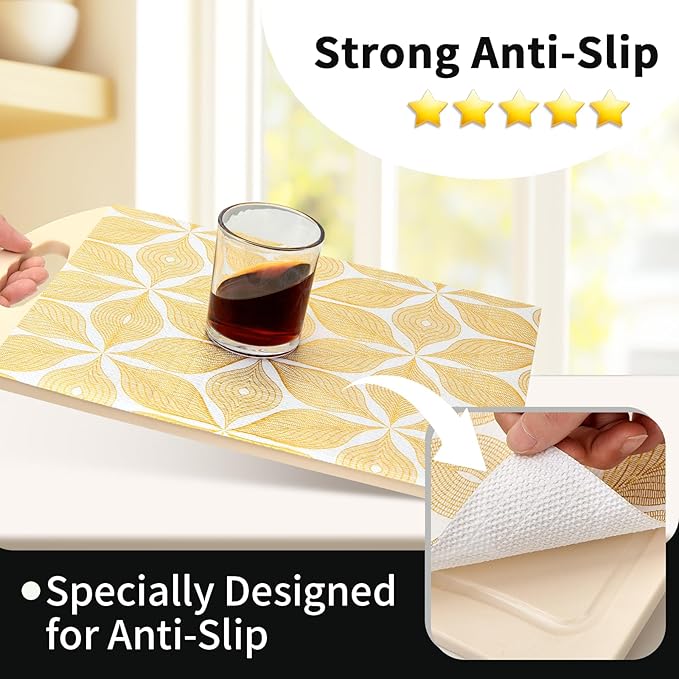 Shelf Liners for Kitchen Cabinets 17in x 20FT, Non Adhesive Cabinet Liner - Image 2