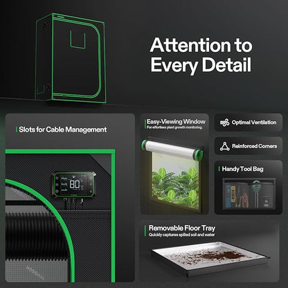 VIVOSUN S538 5x2 Grow Tent - Image 6