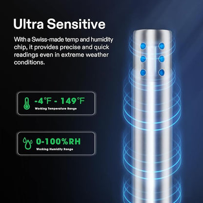 VIVOSUN Temperature & Humidity Sensor Probe, Waterproof Stainless Steel - Image 5
