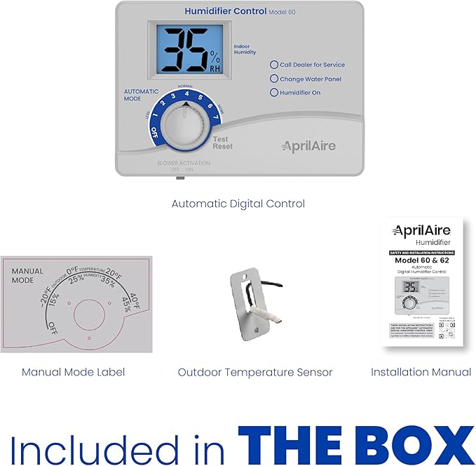 AprilAire 60 Automatic Digital Whole-House Humidifier Control Humidistat - Image 4