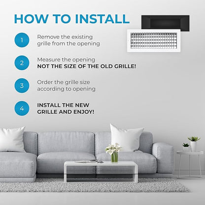 Aluminum 16 x 6 Inch Air Vent Covers Wall AC Grille – Premium Register Vent - Image 6