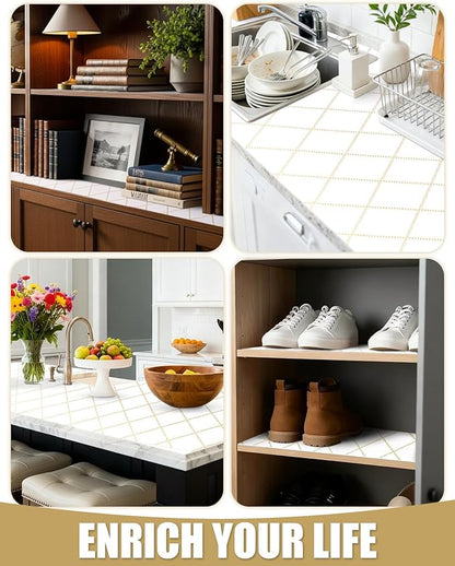 Shelf Liners for Kitchen Cabinets Non-Adhesive, Non-Slip Thickened Shelf Paper - Image 7