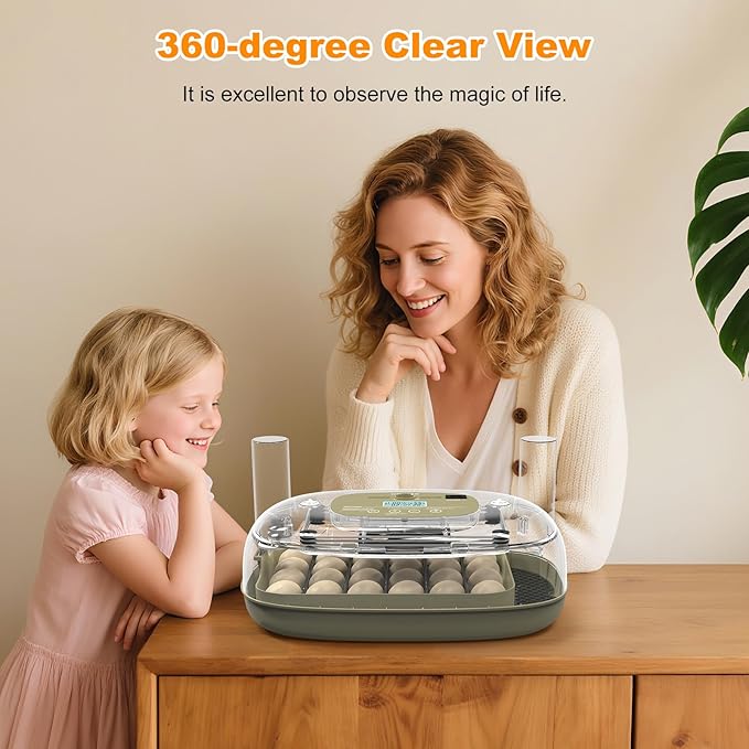 24 Egg Incubators for Hatching, Automatic Egg Turning and Temperature Control - Image 9
