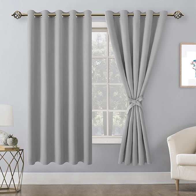 Hiasan Blackout Curtains for Bedroom, 60 x 63 Inches Length - Image 2