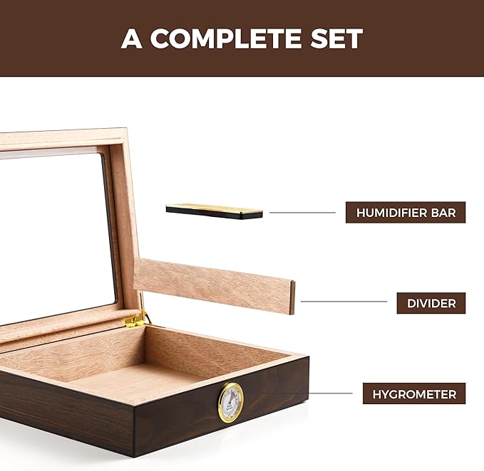 Woodronic Monogrammed Cigar Humidor, Custom Cigar Case - Image 4