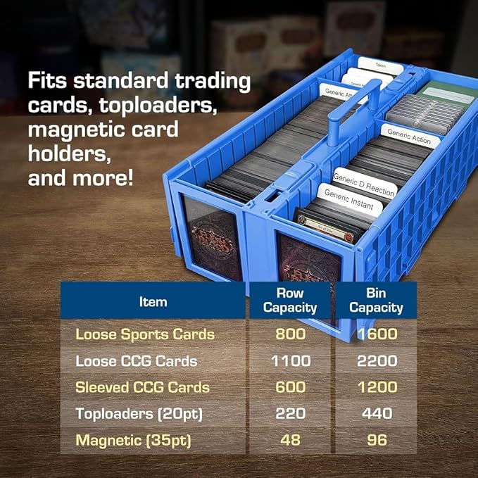 BCW Collectible Card Bin – | Holds up to 1600 Cards | Plastic Storage Box - Image 5